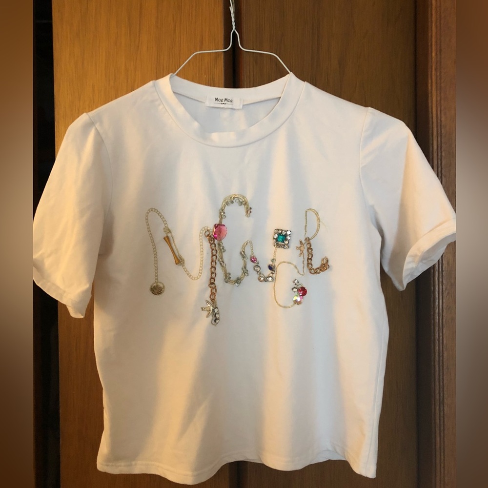 Bejewelled Crop Tshirt